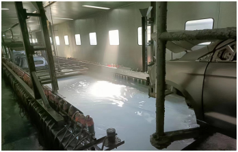 Automotive electrophoresis coating line