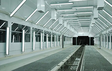 Wind power bearing painting and spraying room